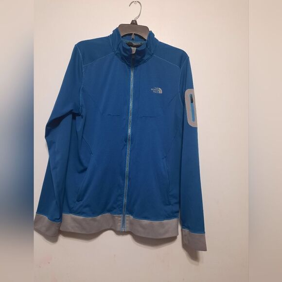 The North Face Mens M Zip Sweatshirt Jacket Blue Gray - Picture 1 of 4